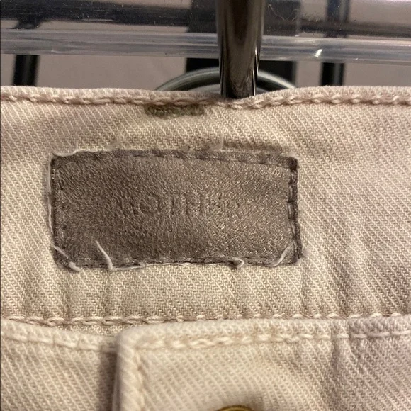 MOTHER Cream Straight Leg Jeans - Picture 2 of 14